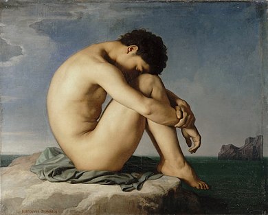 Flandrin,_Hippolyte_(1805-1864)_-_Jeune_homme_nu_assis.._1855_-_Louvre